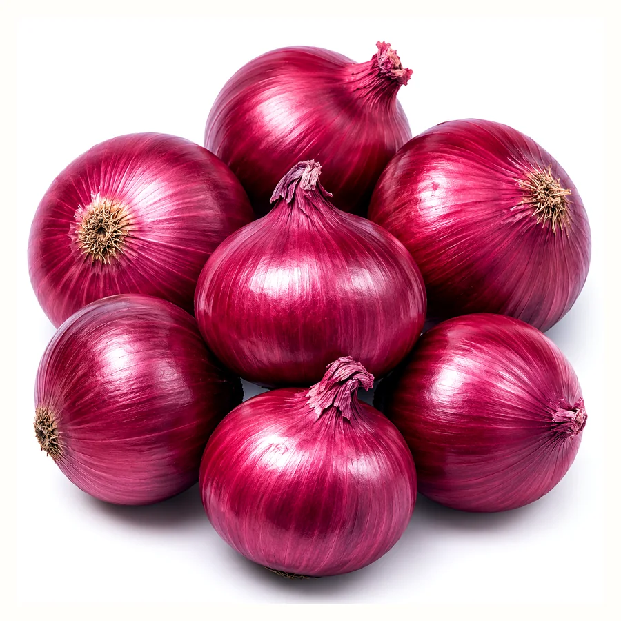 Egyptian golden onions and red onions